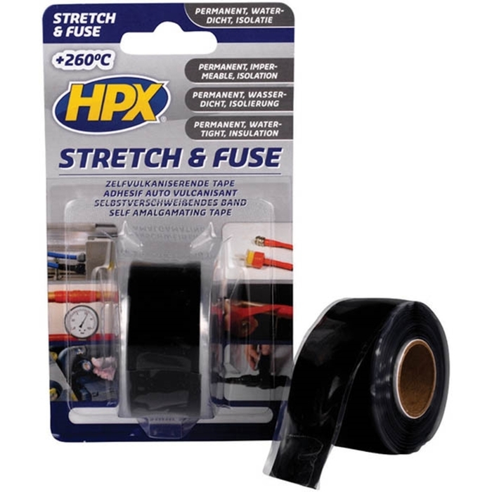 Stretch and fuse  μαύρη μονωτική ταινία 25mmx3m SZ2503