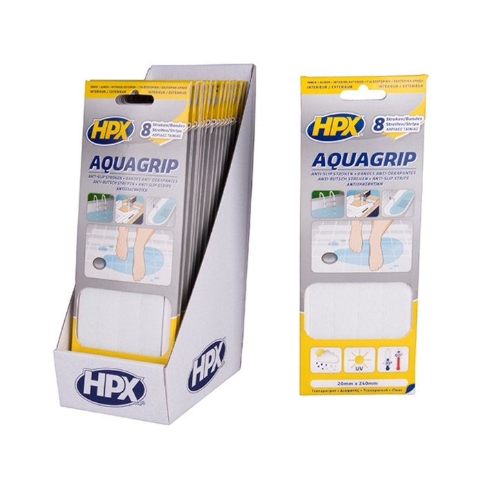 αντιολισθητική ταινία Aqua Grip διάφανη 20mmx240mm (8 λωρίδες) AG2024 αντιολισθητική ταινία Aqua Grip διάφανη 20mmx240mm (8 λωρίδες) AG2024