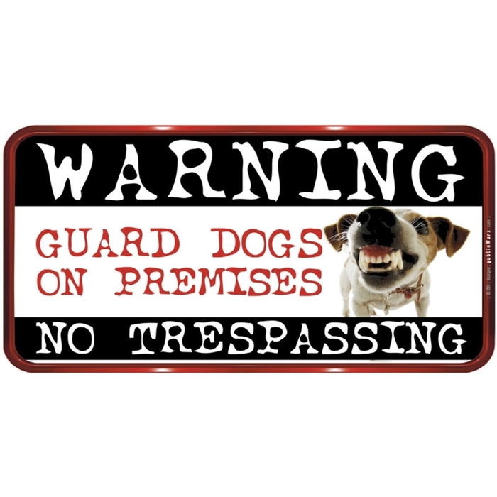 PVC sign ''WARNING NO TRESSPASSING''