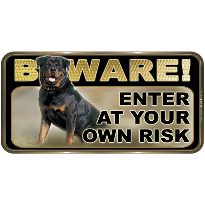 Πινακίδα σήμανσης PVC ''ENTER AT YOUR OWN RISK''