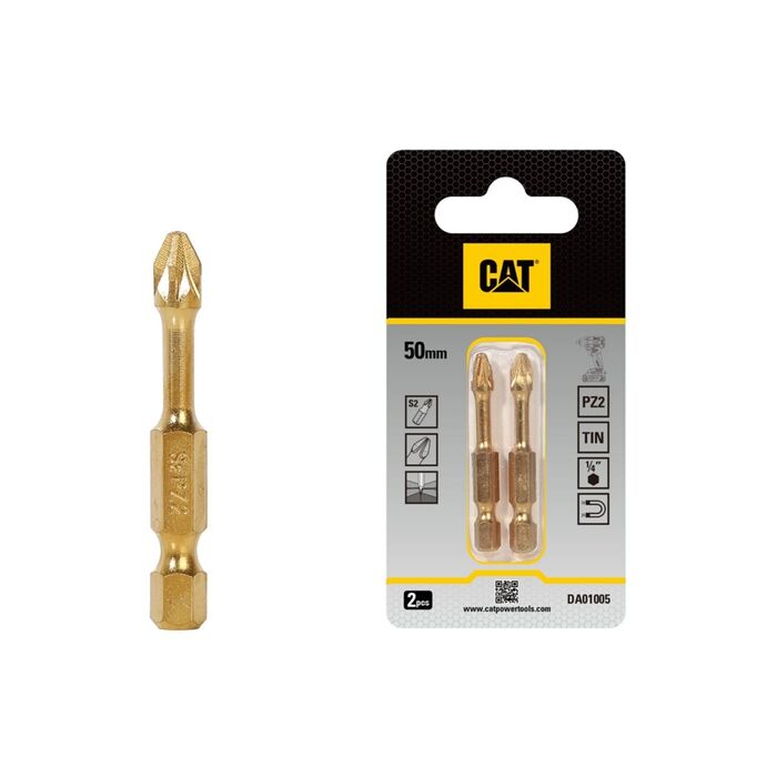 CAT Μύτη κατσαβιδιού αστέρι με μέγεθος PZ2 50mm συσκευασία 2τεμ. DA01005 CAT Μύτη κατσαβιδιού αστέρι με μέγεθος PZ2 50mm συσκευασία 2τεμ. DA01005