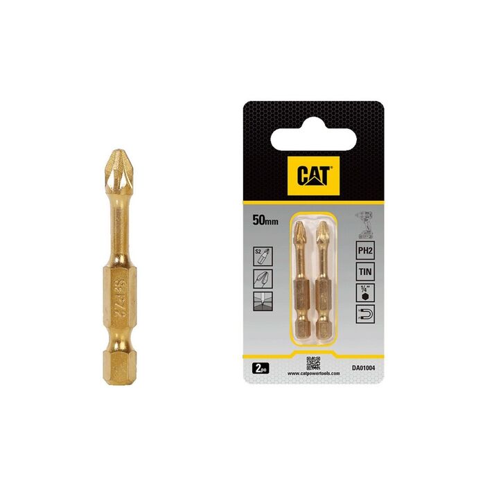 CAT Μύτη κατσαβιδιού σταυρός με μέγεθος PH2 50mm συσκευασία 2τεμ. DA01004 CAT Μύτη κατσαβιδιού σταυρός με μέγεθος PH2 50mm συσκευασία 2τεμ. DA01004