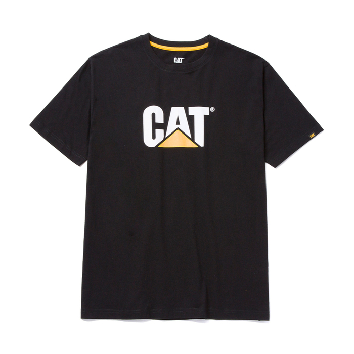 CAT Μπλουζάκι κοντομάνικο μαύρο tm logo S 1510305