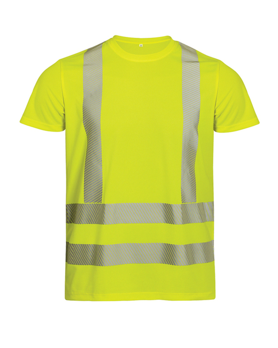 Μπλουζάκι φωσφ/χο 100% πολυεστερικό με ανακλ/κές ταινίες YELLOW FLUO