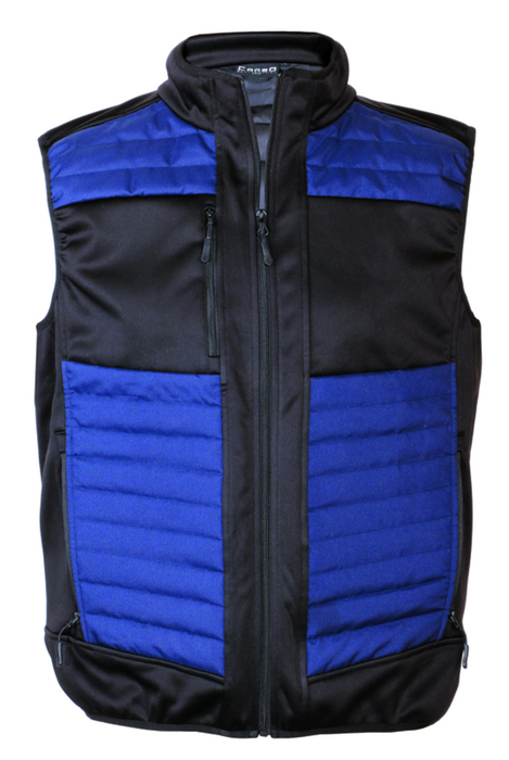 Bodywarmer waterproof made of  two materials BLACK/NAVY