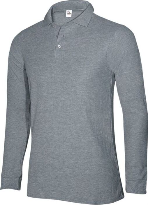 Ανδρικό Polo μακρυμάνικο COLORS HEATHER GRAY