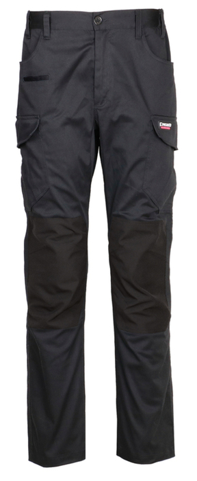 Working trousers stretch with reinforced knees ΟVΕRSΙΖΕ BLACK/BLACK