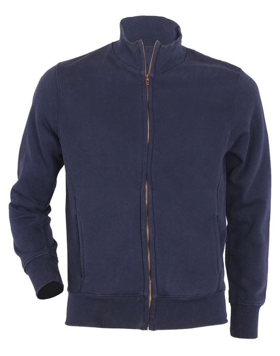 Sweat jacket fleece rib neck 330gr COLORS NAVY Sweat jacket fleece rib neck 330gr COLORS NAVY