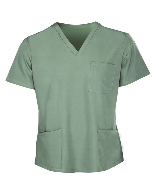 Μπλούζα ιατρική ελαστική κοντομάνικη GRAY
