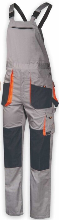 Φόρμα εργασίας με ενίσχυση ΓΚΡΙ/ΠΟΡΤΟΚΑΛΙ