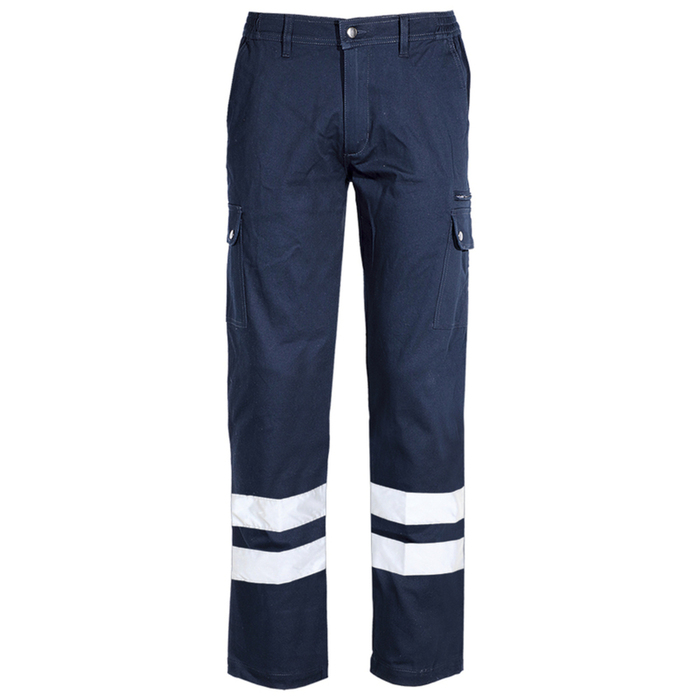 Working trouser slim fit with reflective tapes NAVY