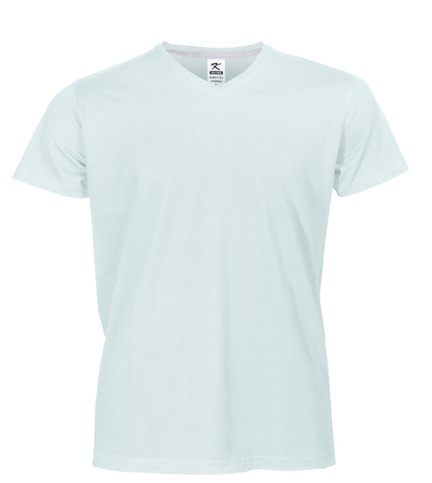 Men's T-shirt 'V' neck 155gr WHITE WHITE