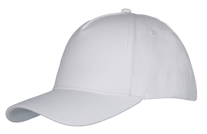 Cap 5panel 100% cotton WHITE
