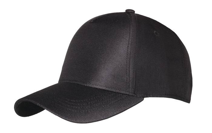 Cap 5panel 100% polyester BLACK