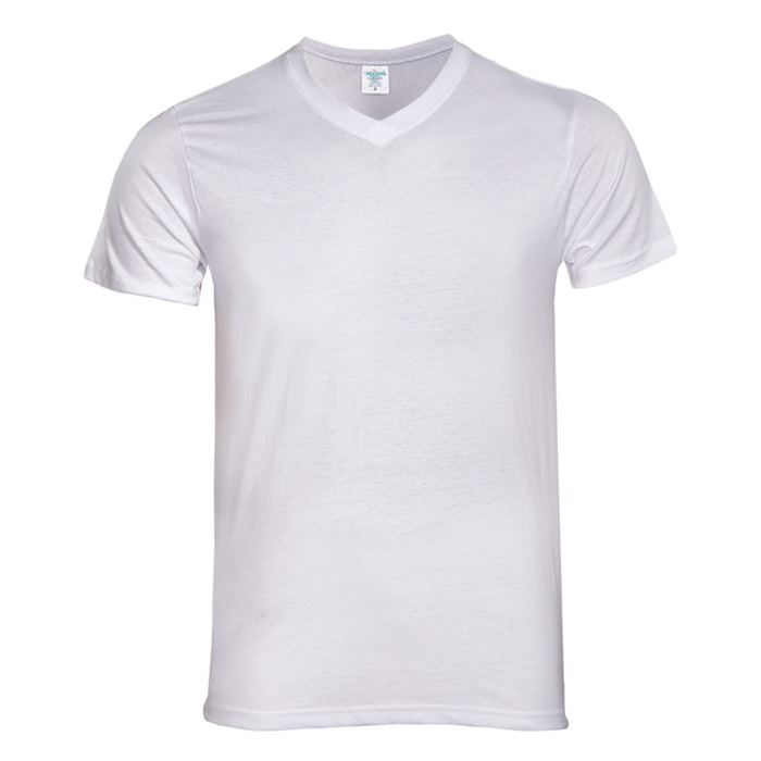 Men's T-shirt 'V' neck WHITE WHITE