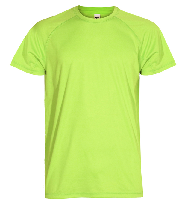 T-shirt pique dry fit COLORS YELLOW FLUO