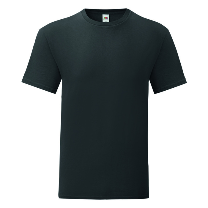 Men's T-shirt ICONIC 150T slim fit COLORS BLACK