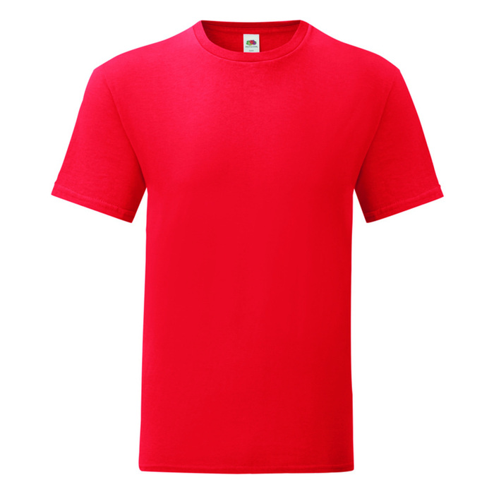 Men's T-shirt ICONIC 150T slim fit COLORS RED