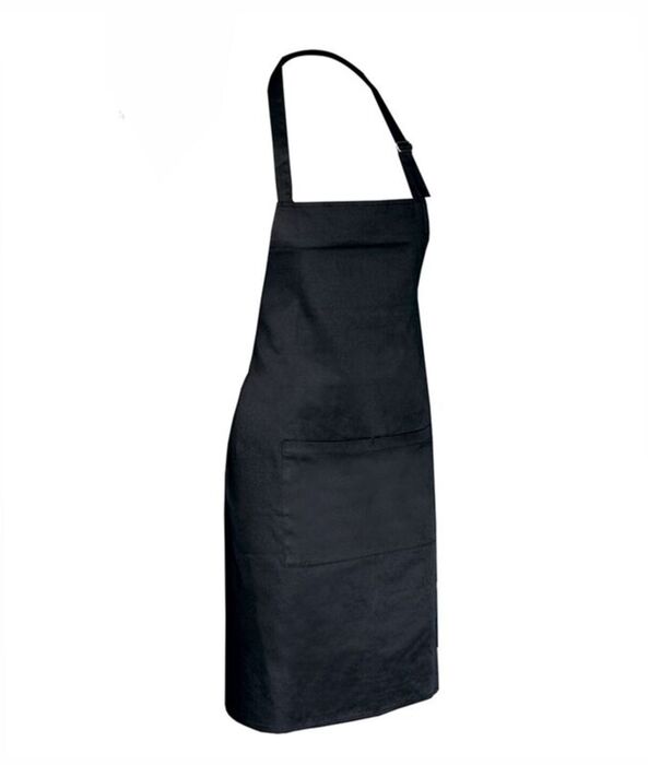 Chest apron with pocket BLACK