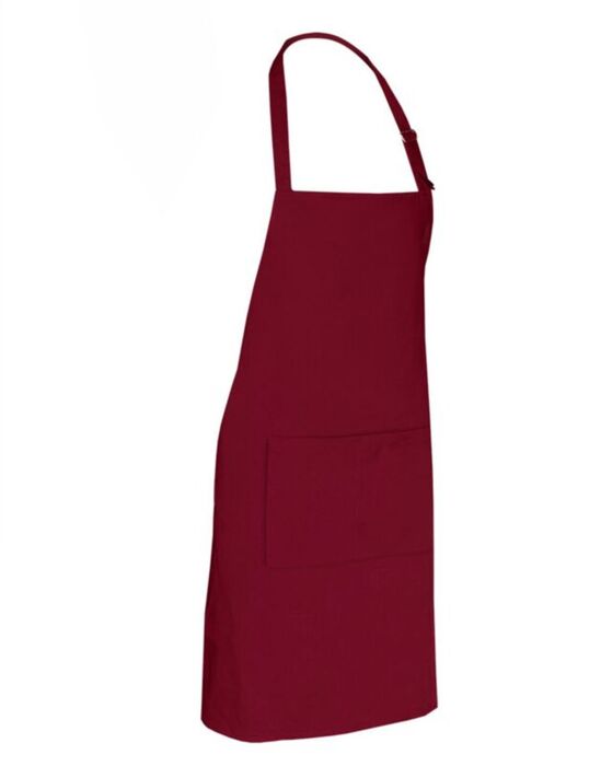 Ποδιά με στηθούρι και τσέπη BURGUNDY