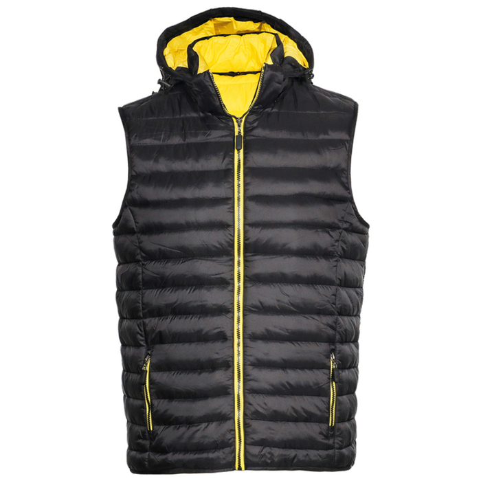 Light modern body warmer BLACK/YELLOW