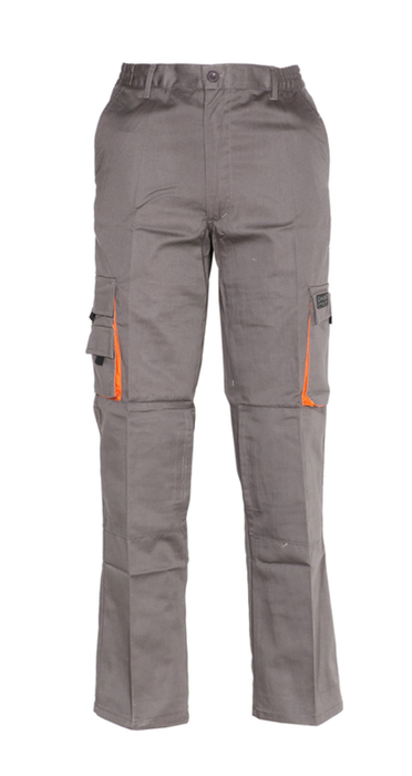 Working trouser two colors GRAY/ORANGE