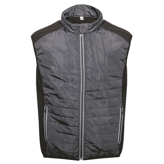 Body warmer two materials CHARCOAL/BLACK