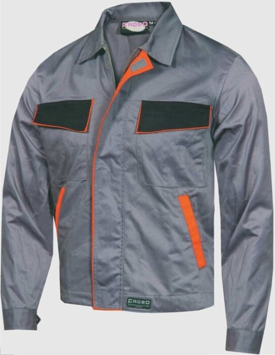 Jacket with velcro in waist ΓΚΡΙ/ΠΟΡΤΟΚΑΛΙ