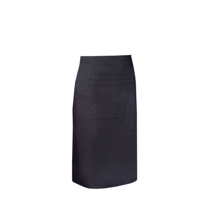 Long waist apron BLACK