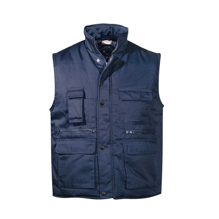 Γιλέκο υφασμάτινο με επένδυση OVERSIZE NAVY
