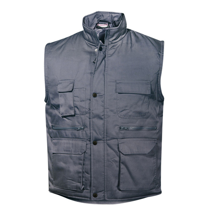 Γιλέκο υφασμάτινο με επένδυση OVERSIZE GREY