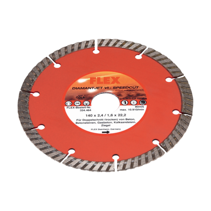 FLEX ΔΙΑΜΑΝΤΟΔΙΣΚΟΣ ΚΟΠΗΣ, DIAMANTJET VI - SPEED CUT 140mm D-TCS D-Jet 140x22,2