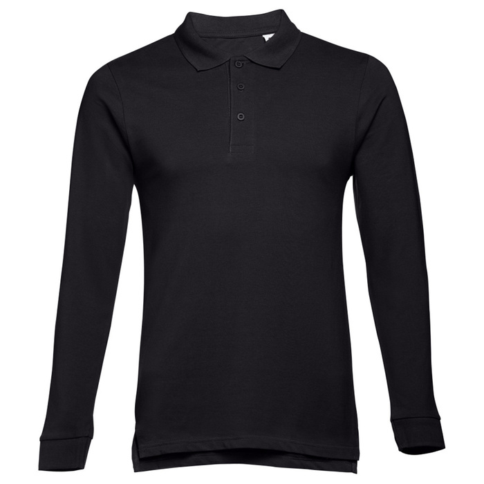 Ανδρικό μακρυμάνικο μπλουζάκι polo
 TH Clothes Bern - Black 38-8108C