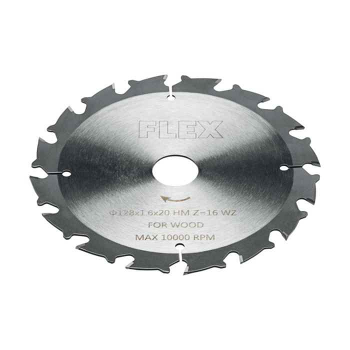 FLEX ΠΡΙΟΝΟΔΙΣΚΟΣ ΟΙΚΟΔΟΜΙΚΗΣ ΞΥΛΕΙΑΣ D128x1,6x20 HM Z=16 WZ