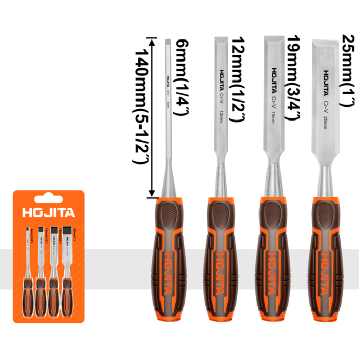 4 PCS WOOD CHISEL SET