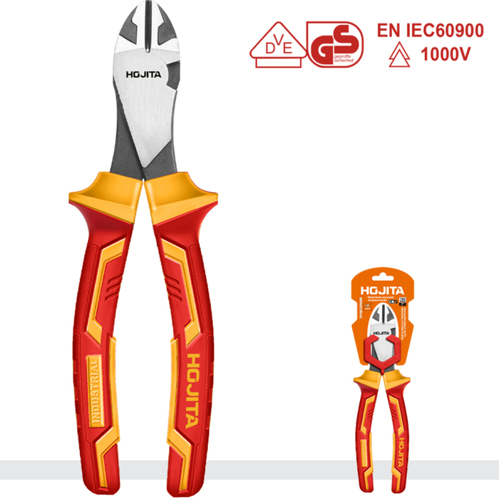 INSULATED HEAVY-DUTY DIAGONAL CUTTING PLIERS CRV 180MM