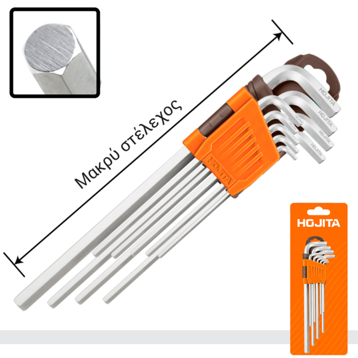 HEX KEY LONG 9PCS