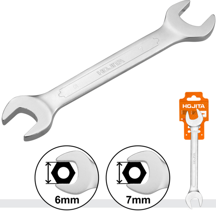 DOUBLE OPEN END SPANNER 6X7MM