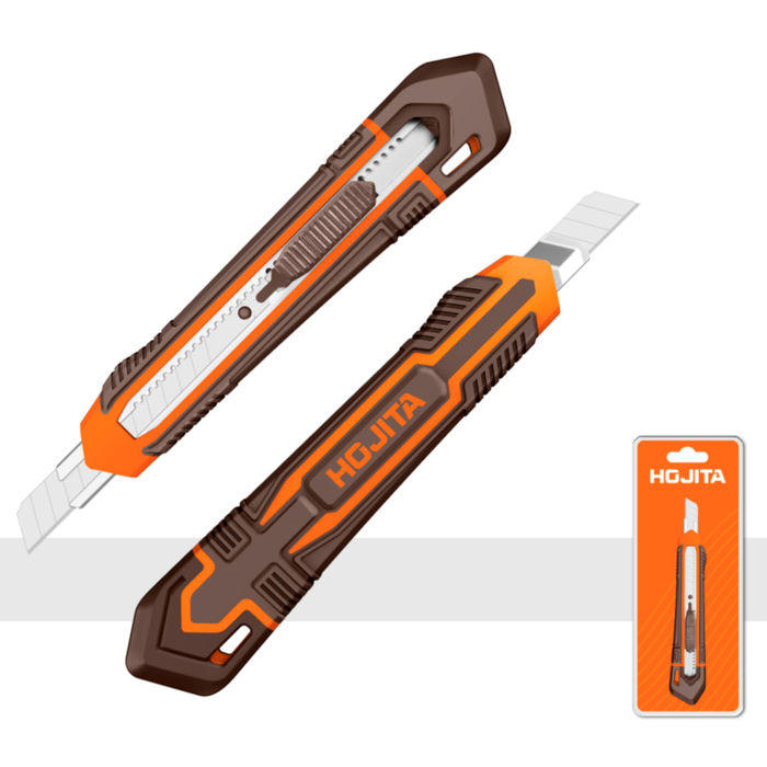 SNAP-OFF BLADE KNIFE 9MM BROWN