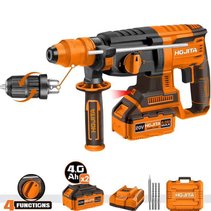 ROTARY HAMMER KEYLESS CHUCK 26MM 20V SET