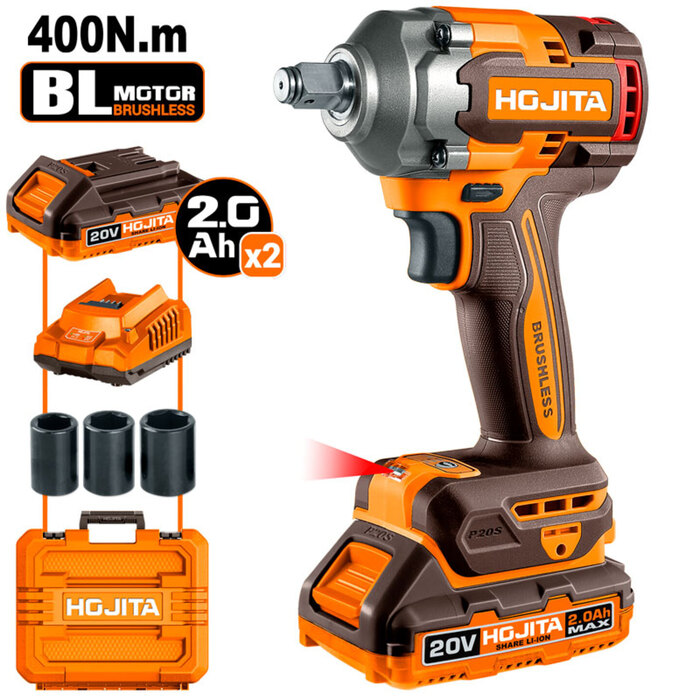 IMPACT WRENCH 400NM 20V SET