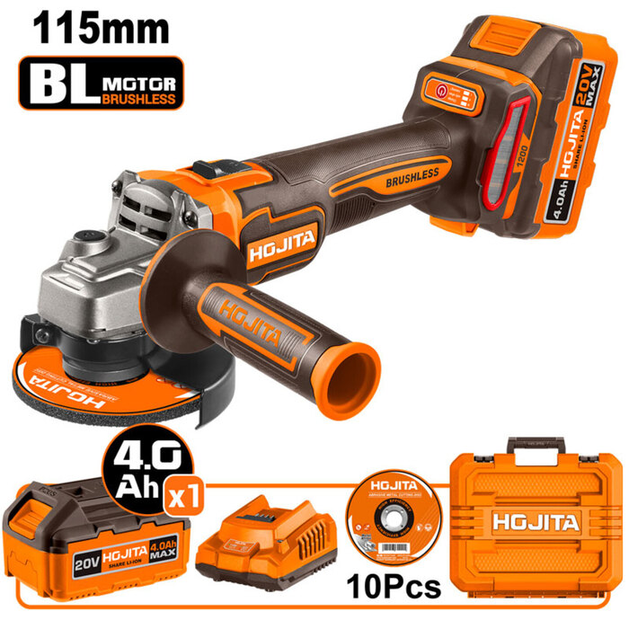 ANGLE GRINDER 125MM 3 SPEEDS 20V SET
