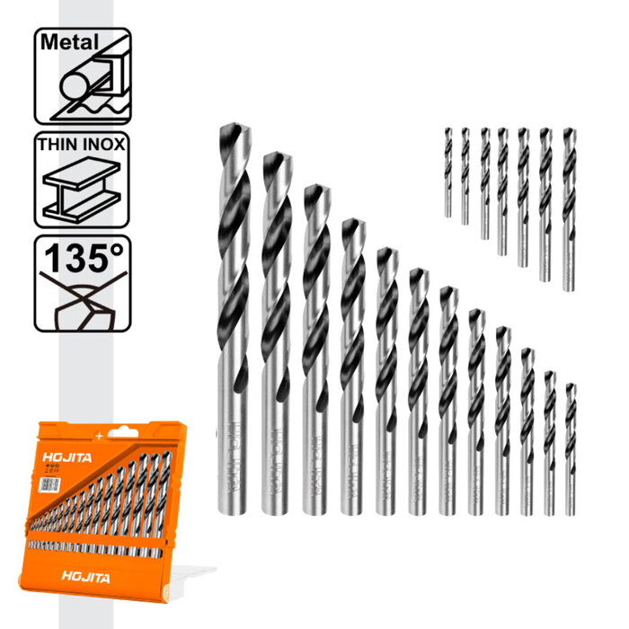 19PCS HSS TWIST DRILL BITS SET