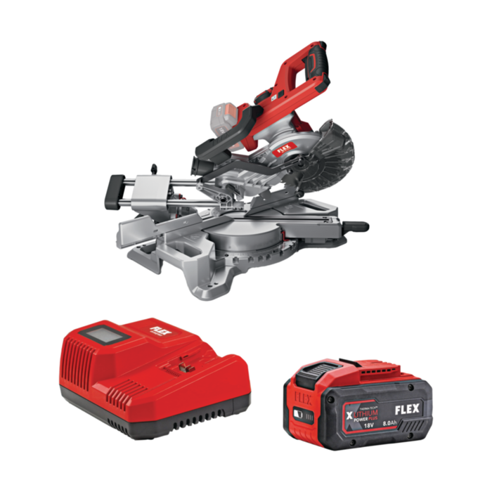 FLEX ΦΑΛΤΣΟΠΡΙΟΝΟ RADIAL ΔΙΠΛΗΣ ΚΟΠΗΣ ΜΠΑΤΑΡΙΑΣ SMS 190 18.0-EC/ 8.0 Set