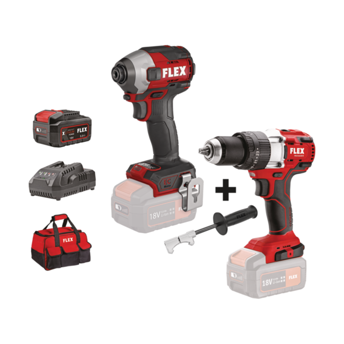 FLEX ΣΕΤ - ΚΡΟΥΣΤΙΚΟ ΔΡΑΠΑΝΟΚΑΤΣΑΒΙΔΟ & ΠΑΛΜΙΚΟ ΚΑΤΣΑΒΙΔΙ ΜΠΑΤΑΡΙΑΣ PD 2G 18.0-EC FC & ID 1/4