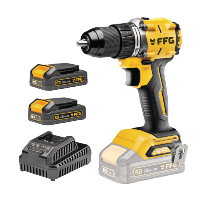 ΚΡΟΥΣΤΙΚΟ ΔΡΑΠΑΝΟΚΑΤΣΑΒΙΔΟ ΜΠΑΤΑΡΙΑΣ HD 60 18V PRO -2x2,0Ah FF Group