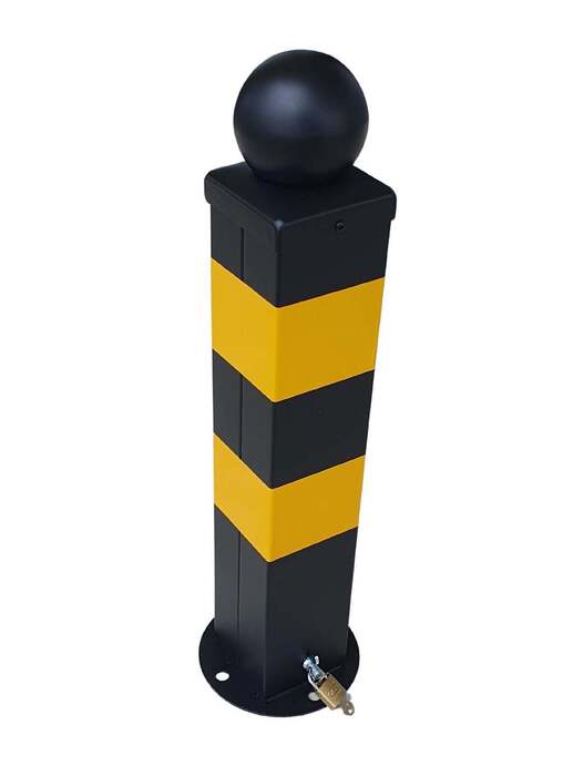 Metal Column with Padlock and Decorative Ball PARK-SBM-100S
