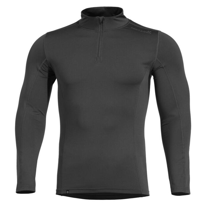 PINDOS 1/2 ZIP SHIRT K11013-01-Black PINDOS 1/2 ZIP SHIRT K11013-01-Black