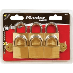 ΣΕΤ 6 λουκέτα μπρούτζινα 40mm με ίδιο κλειδί 140EURSIX