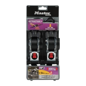 Set of 2 straps with retractable ratchet & hook S 3238EURDAT